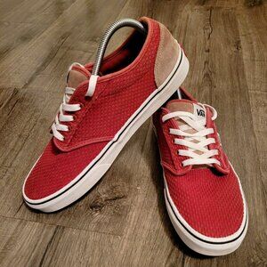Vans Atwood US Men's 11.5 Red Sneakers Skateboarding Style Shoes Textured Fabric